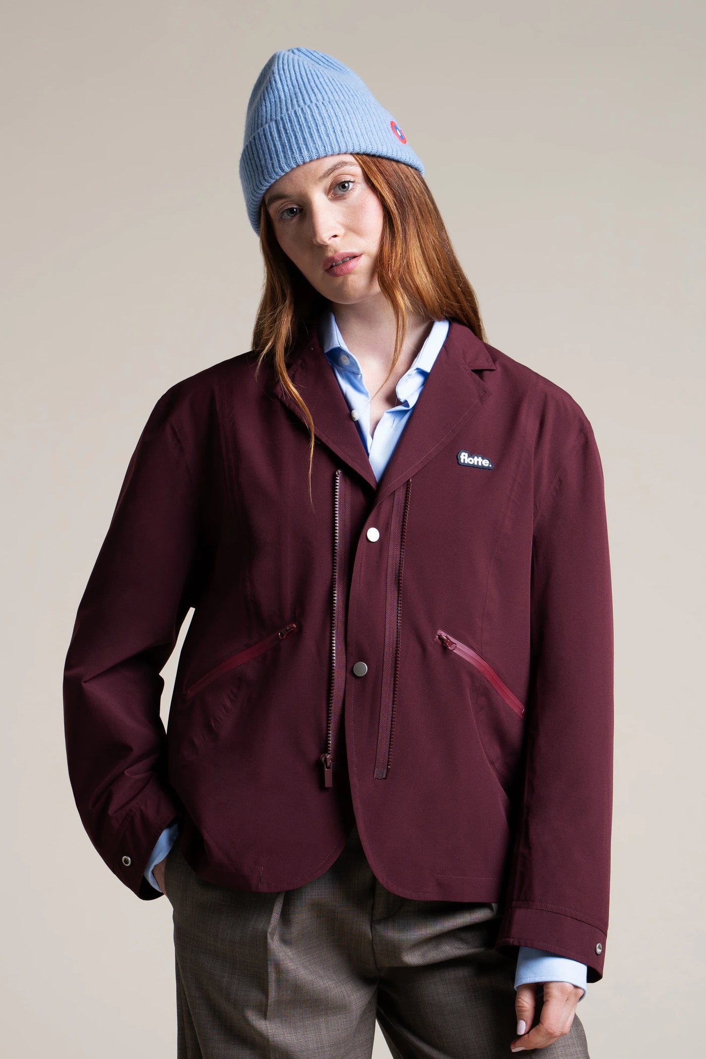 Wagram - Veste multipoche - Flotte #couleur_prune