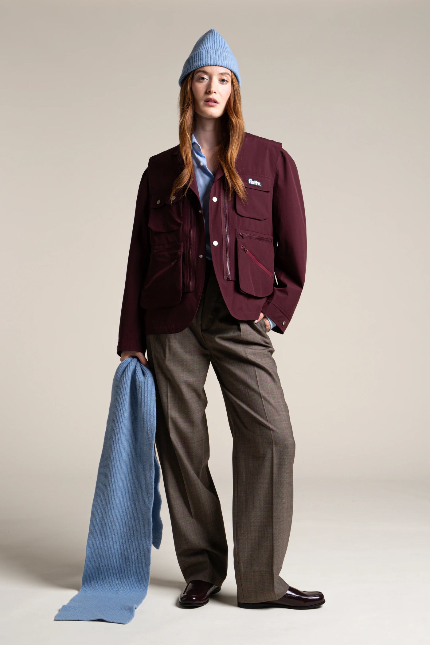 Wagram - Veste multipoche - Flotte #couleur_prune