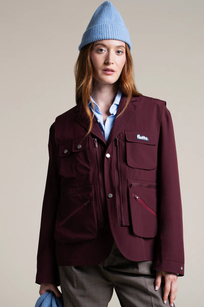 Wagram - Veste multipoche - Flotte #couleur_prune