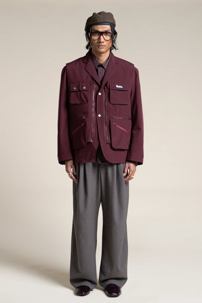 Wagram - Veste multipoche - Flotte #couleur_prune