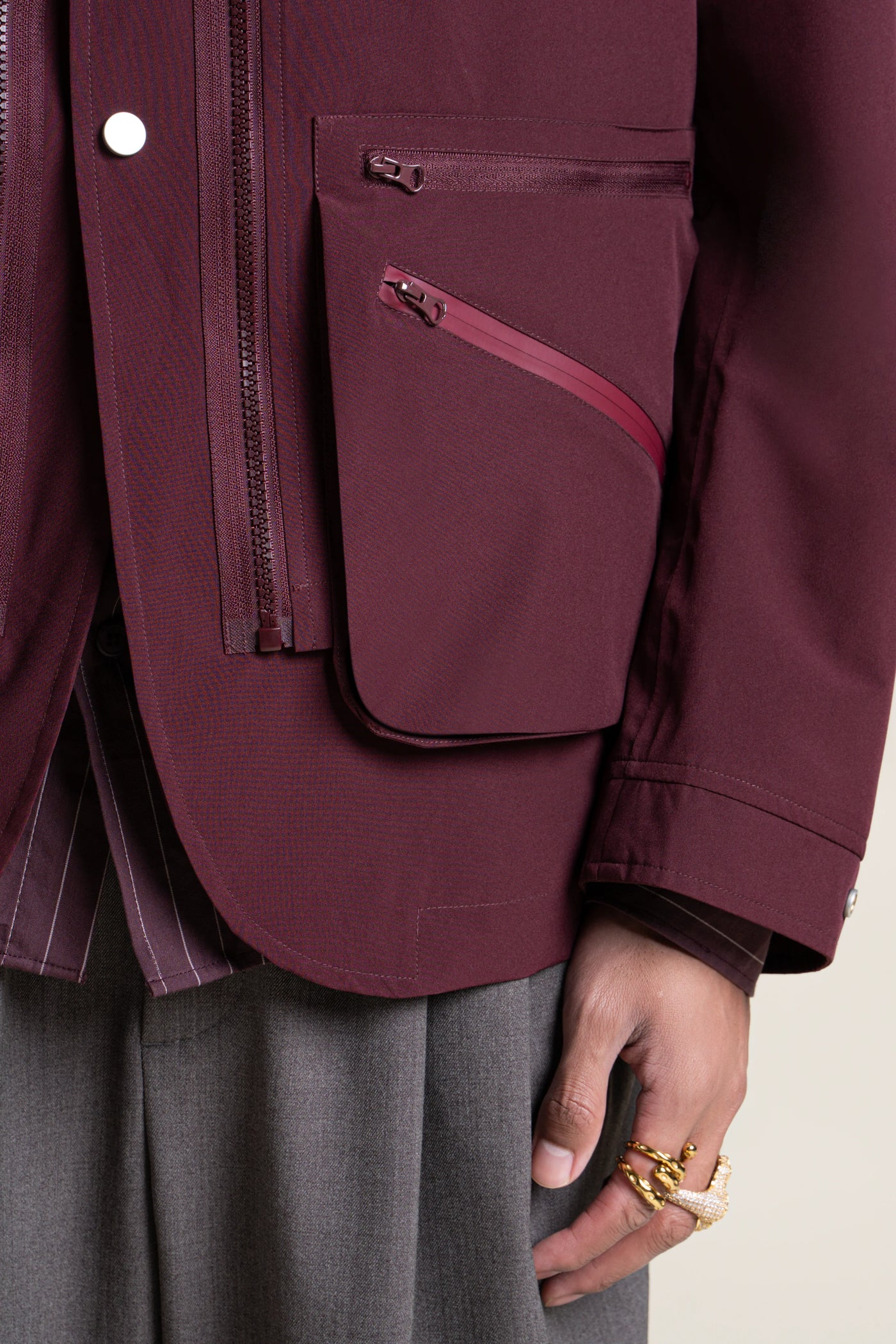 Wagram - Veste multipoche - Flotte #couleur_prune