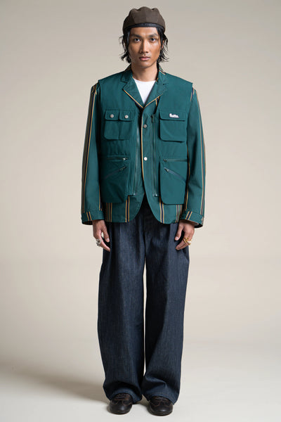 Wagram - Veste multipoche - Flotte #couleur_sapin-raye