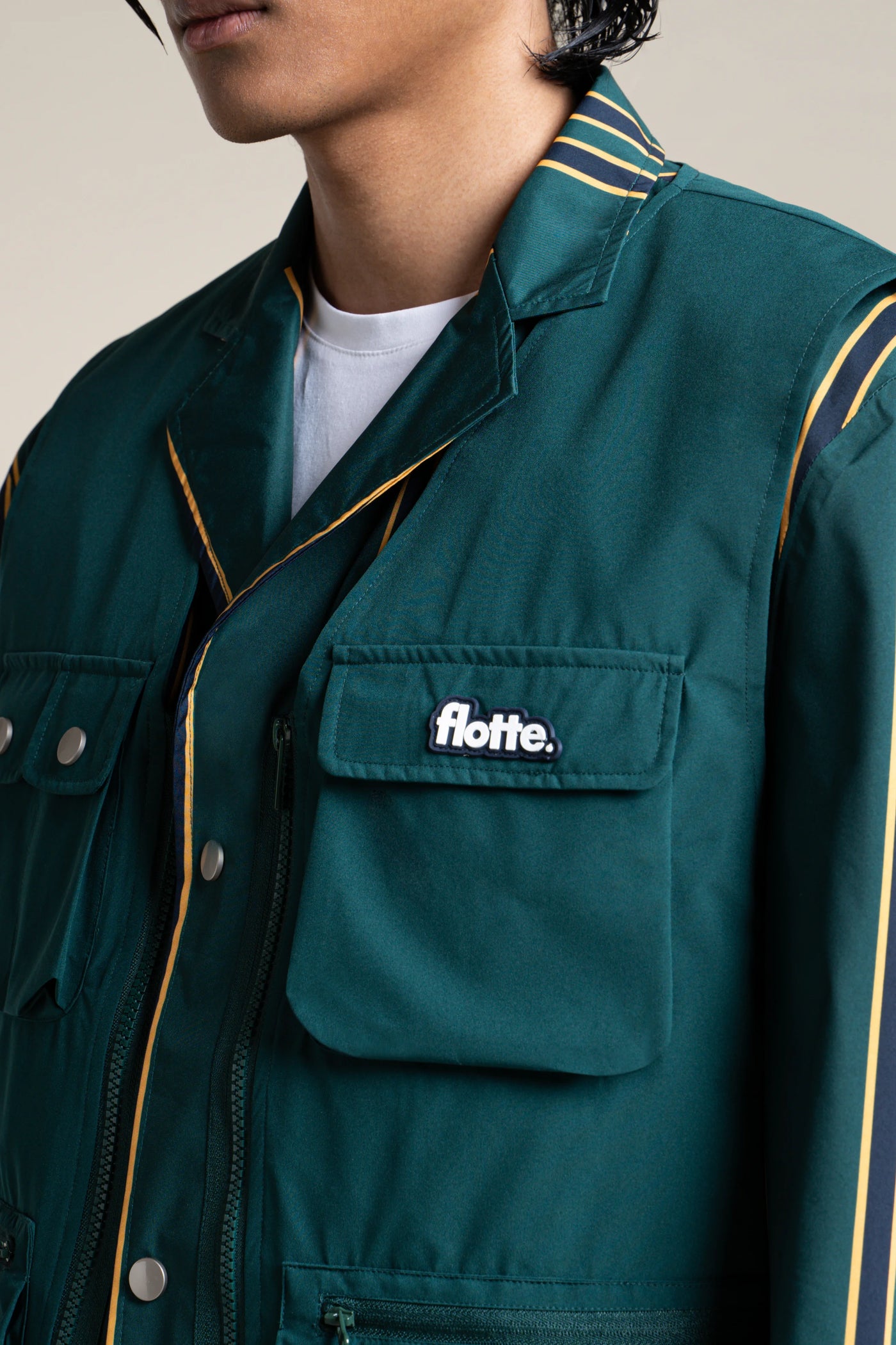 Wagram - Veste multipoche - Flotte #couleur_sapin-raye