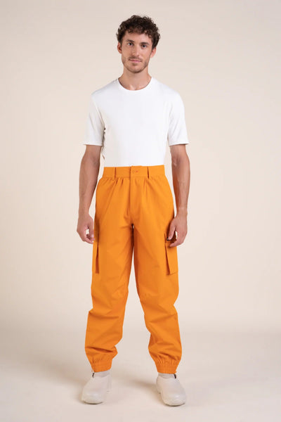 Pantalon imperméable Gambetta cargo multipoches #couleur_abricot