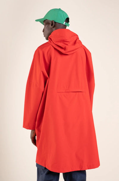 Liberté - Cape de pluie - Veste coupe-vent modulable en sac - Flotte #couleur_rouge
