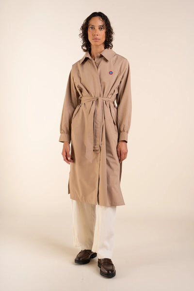 Madeleine - Trenchcoat - Coupe-vent - Flotte #couleur_sahara